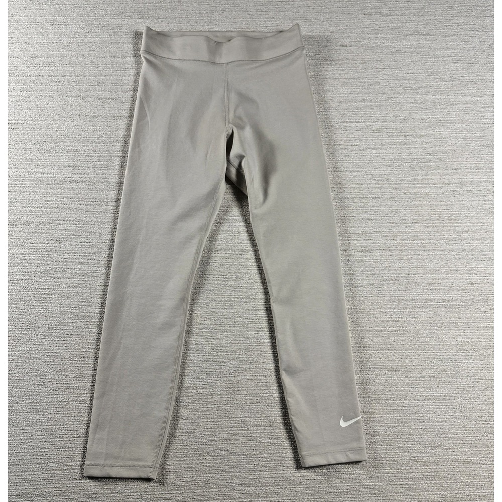 Nike High Waist Leggings Beige Neutral Athleisure Yoga Gym Workout Womens M